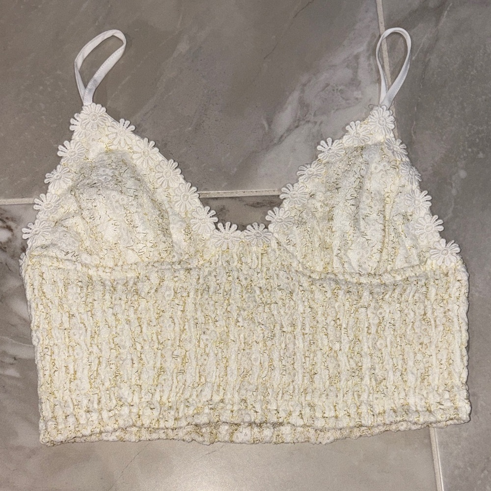 Princess Polly White Floral Lace Camisole